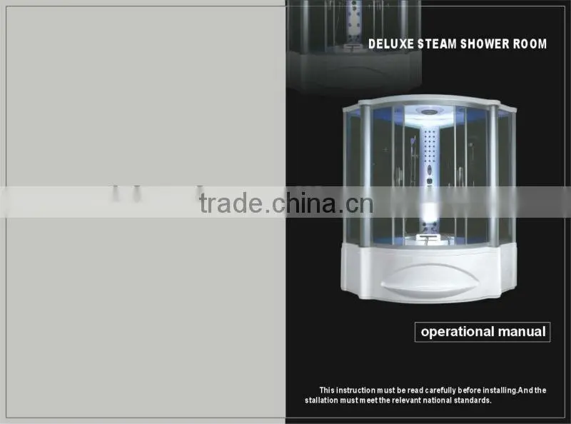 Luxury Design Corner Freestanding Rectangle Acrylic Steam Shower Room