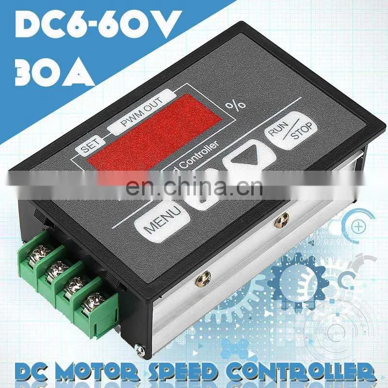 Adjustable 30A PWM 6-60V DC Motor Speed Controller Module DC LED Digital Display Speed Regulator Power Control Governor Switch