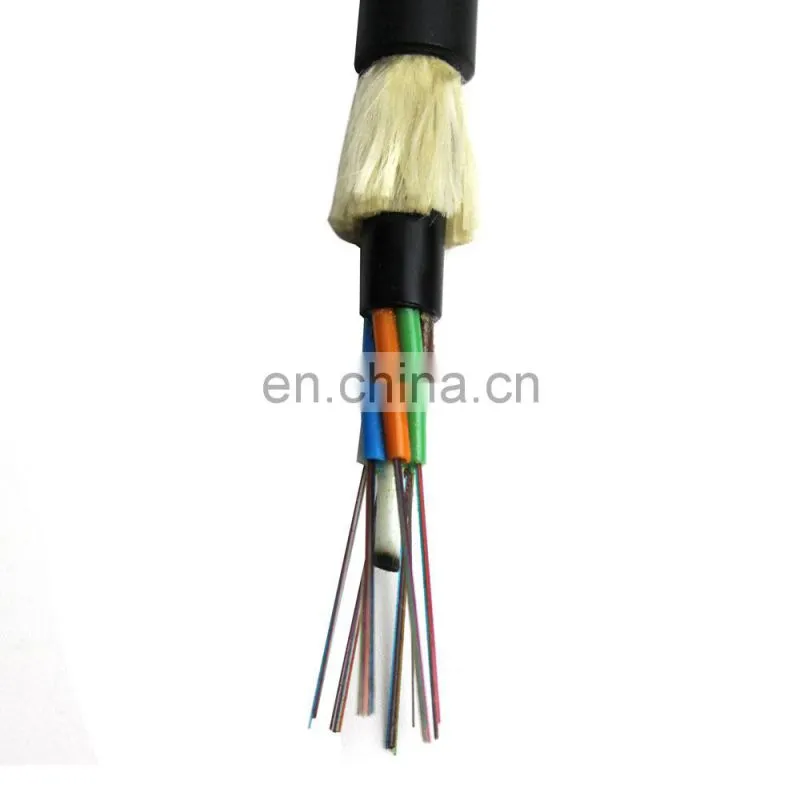 ADSS All Dielectric Double jacket 12 24 48core ADSS Fiber optical cable with 200m 250m Span