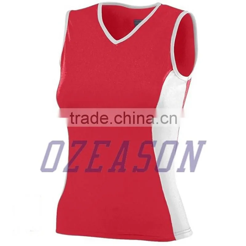 Wholesale fashion plain long sleeve volleyball jerseys for women