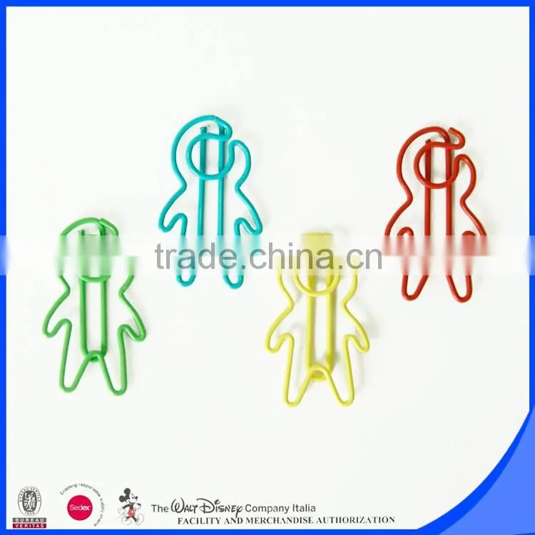 Decorative human design stationery clip metal paper clip