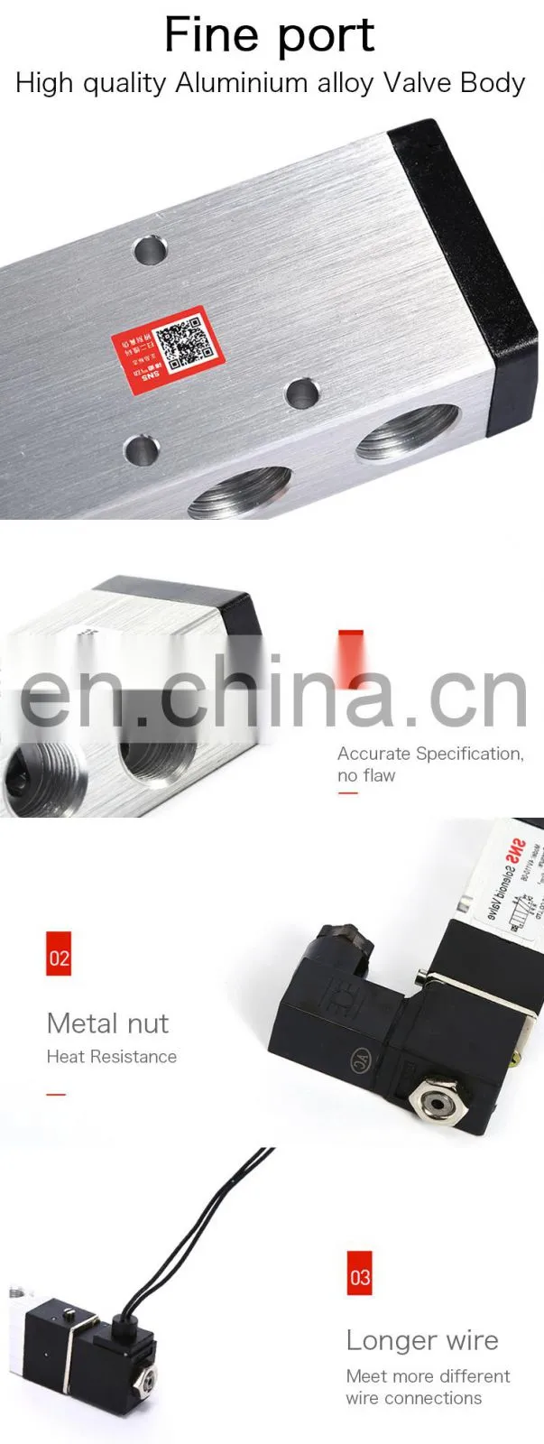 SNS aluminium alloy heat resistance air control solenoid valve