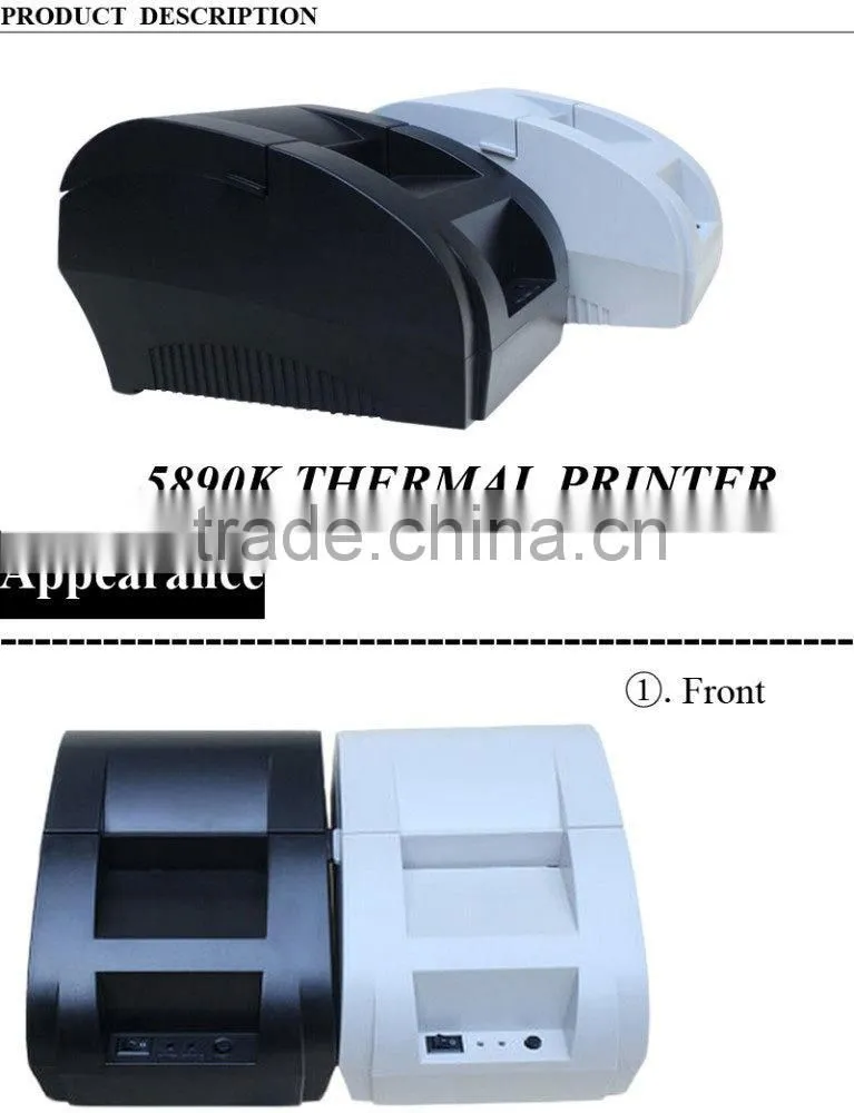 Trade Assurance 5890K cheap 58mm thermal printer scanner 58mm thermal printers bixolon printer thermal