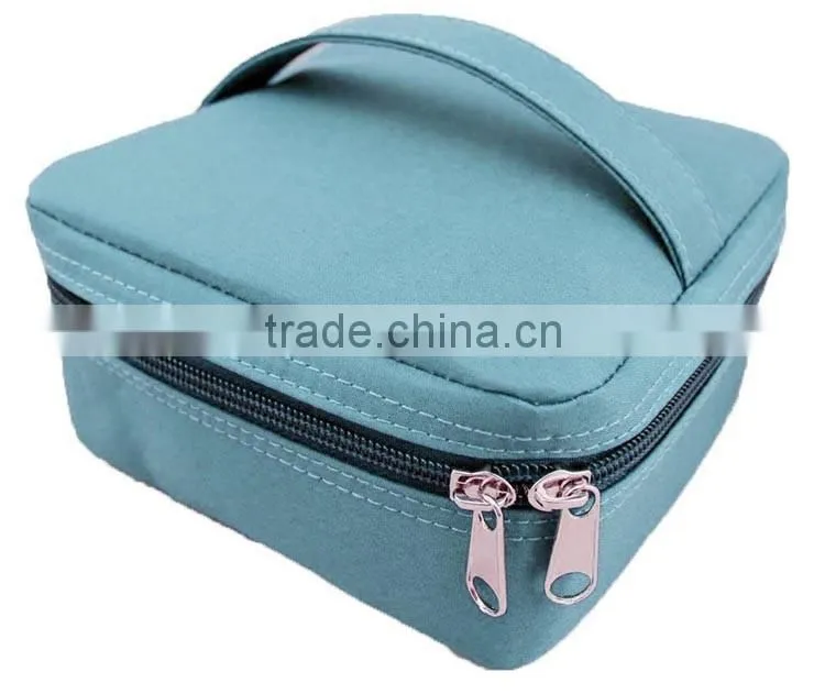 Custom 16 bottle essential oil carrying case,soft blue Essential oil bag to hold 5ml,10ml and 15ml,essential oil travel case