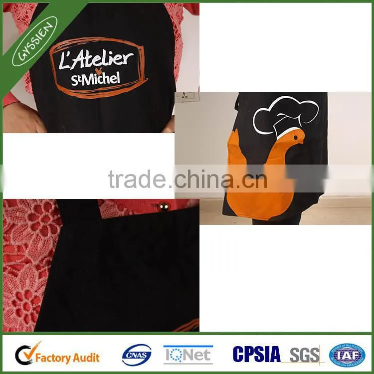 2014 Brand design durable black/custom cooking apron,pvc children painting apron