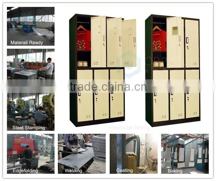 Primary School Library Furniture Doube Tier Lockers Comic Book Storage Cabinet