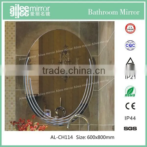 Oval shape acrylic mirror float tinted glass mirror