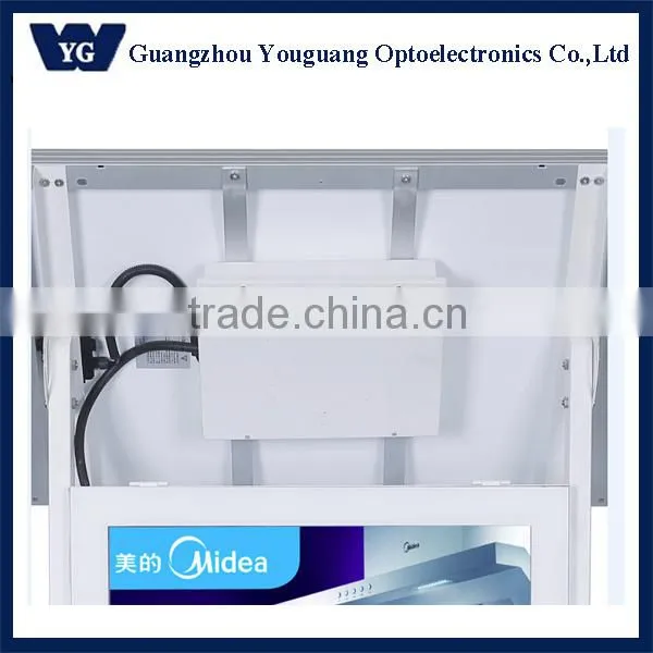 outdoor solar scrolling advertising light box with dust bin