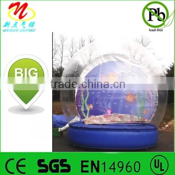 Christmas inflatable snow globe, indoor blow up globe with snowman inside