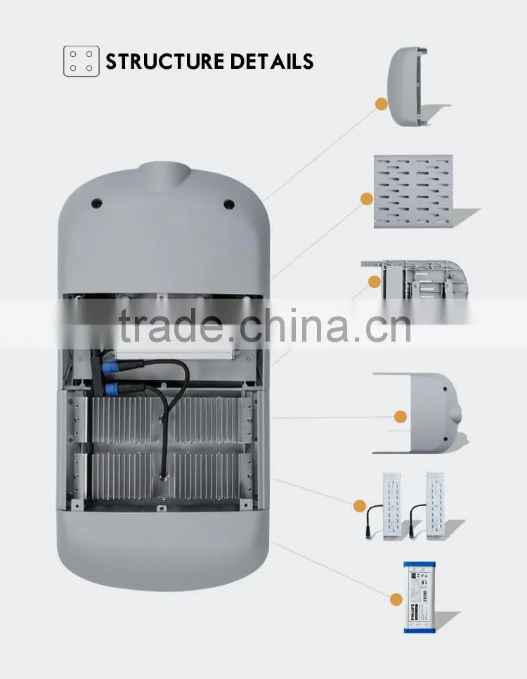 ce rohs approved high lumen aluminum housing led street light fixture 100w