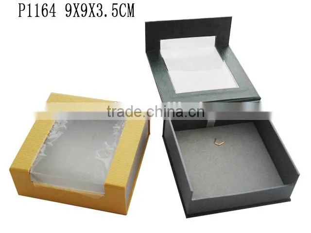 P1163 Windowed Cardboard Velvet Lining Watch Box