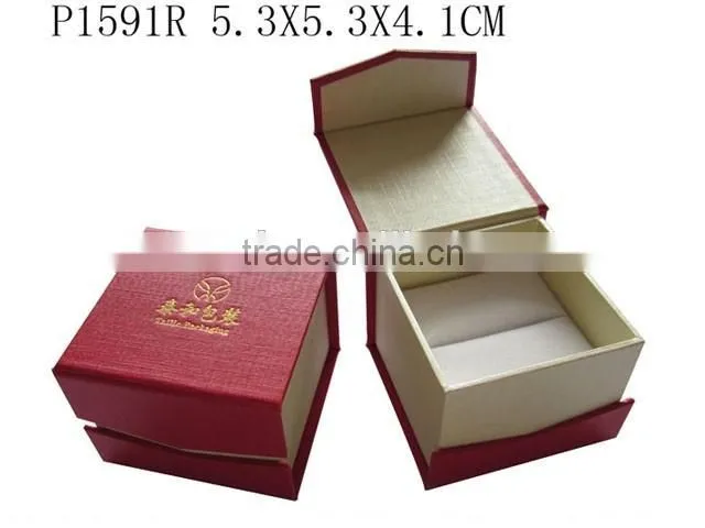 P1591E Classic Book Shape Cardboard Paper Jewelry Earring Box With Velvet Lined