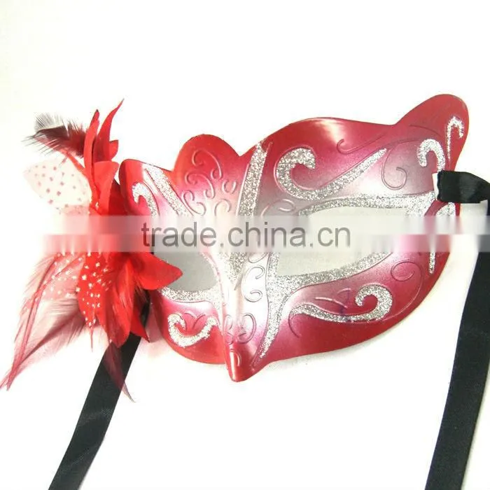 Red Female Masks With Flower