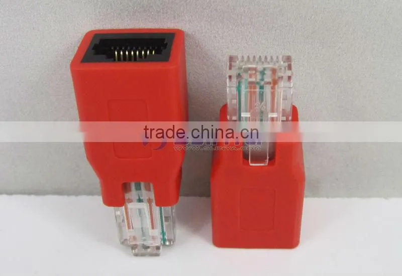 Red Color Housing Ethernet High Speed RJ45 Connector