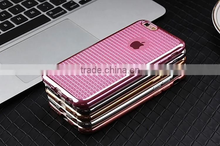 Luxury Clear Electroplating TPU Silicone Gel Soft Case For Apple iPhone 6S / iPhone 6S Plus