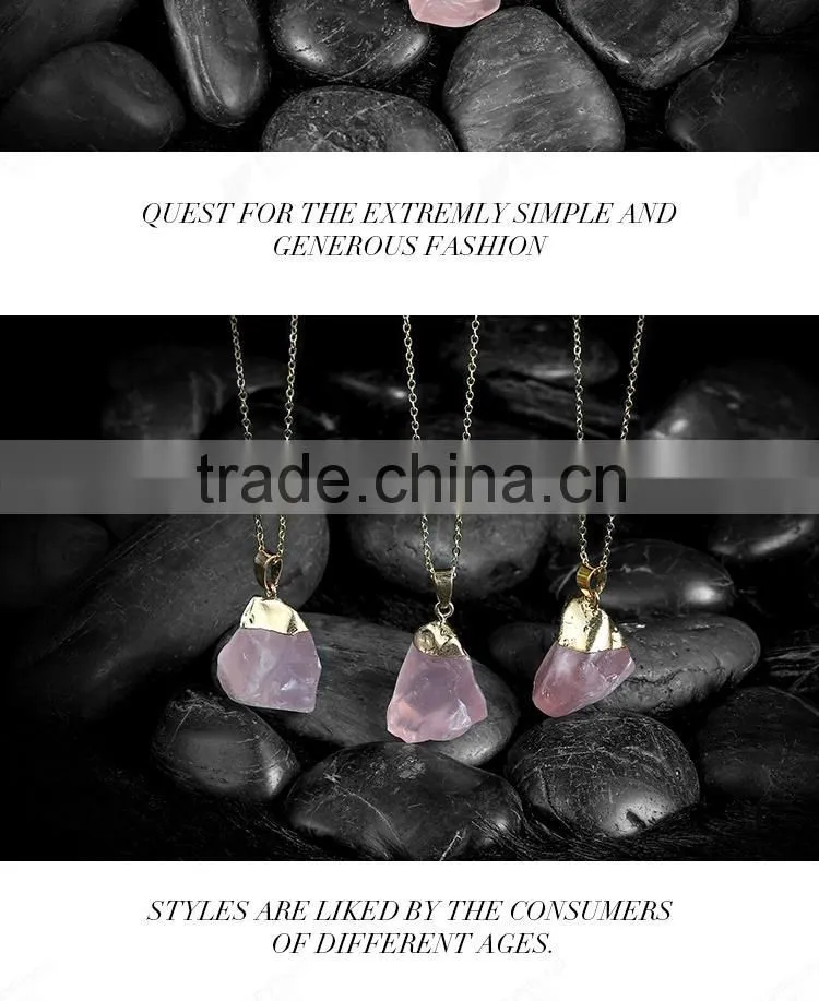 Fashion gold plated jewelry, Popular necklace jewelry, Natural stone necklace