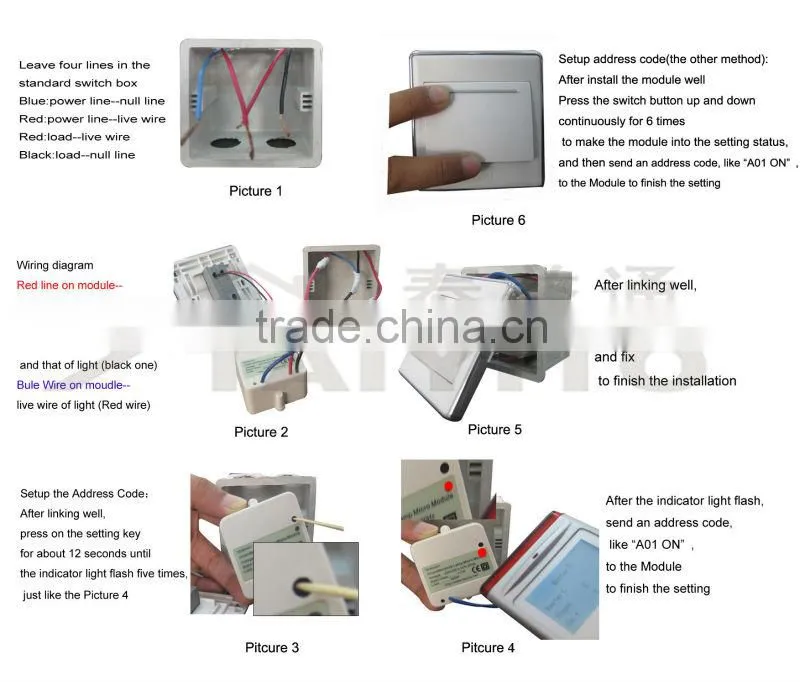TAIYITO TDXE4203 Bidirectional smart home x10 micro module/x10 lamp module
