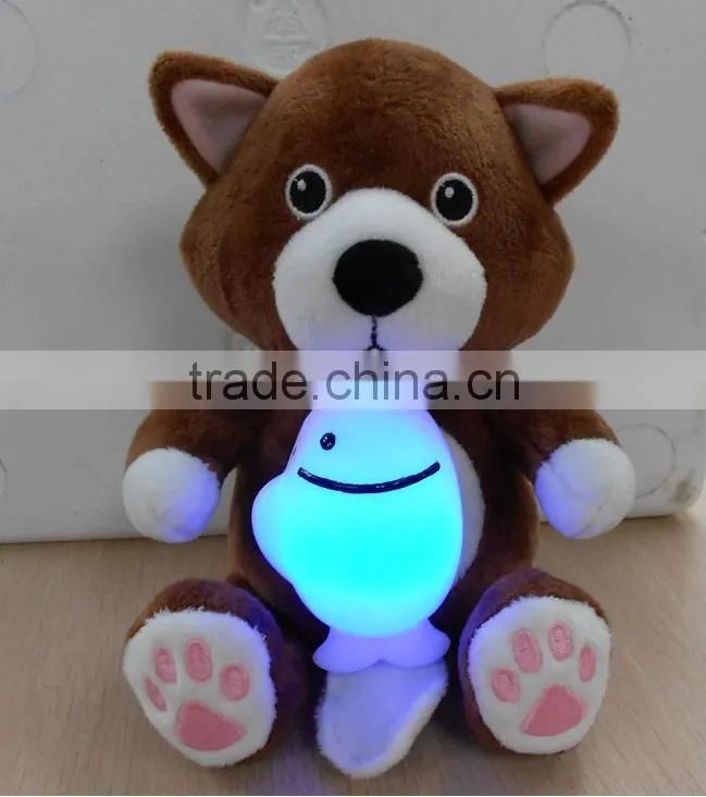 2014 Hot sale plush toy with a Velcro carrot with micro USB baby night light