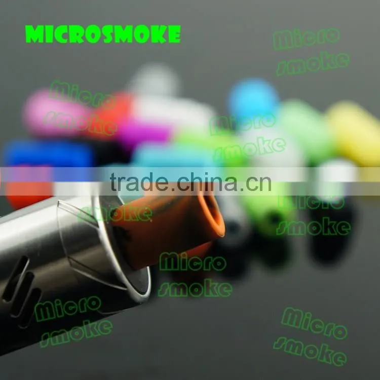 Microsmoke silicone mouthpiece wholesale electronic cigarette drip tip in silicone, e cig drip tips silicone drip tip