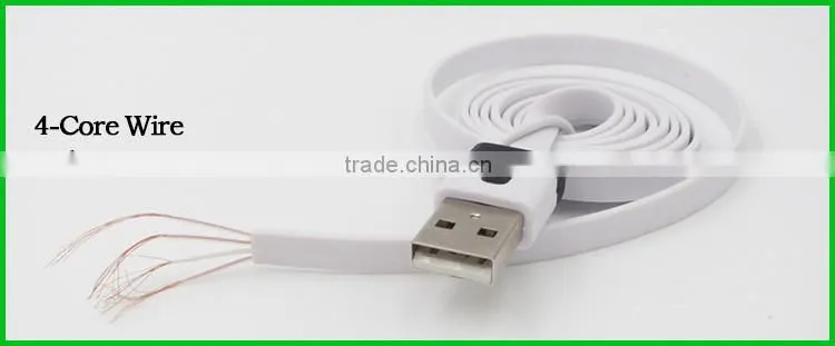 SLT Factory Direct 2M Flat Two Sided Multi Charger Data Cable For Android Phone