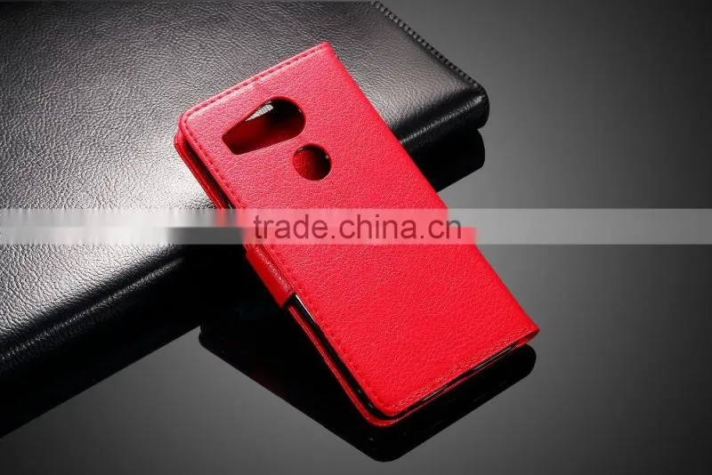 MMT Litchi Grain with Buckle PU Leather Wallet Case with Card Slot Case with PC Back Cover For Google 5X MT-4927