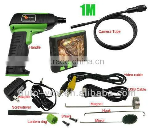 3.5" monitor Industrial Pipe Car Video Inspection Endoscope Camera Borescope