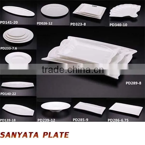 hand painted custom logo porcelain buffet plate
