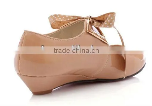 Fashion Nude color wedge shoes for gilrs