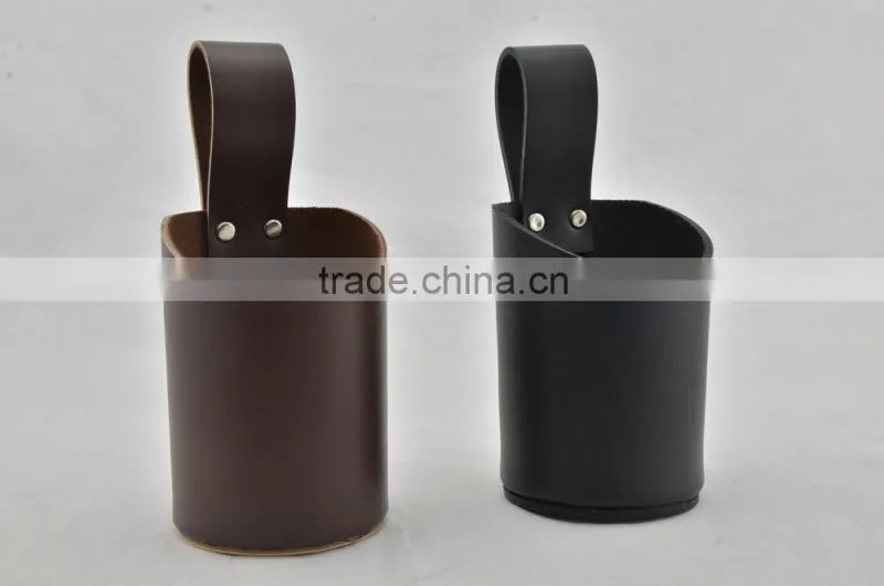 Fashion Hanging Magnet PU Leather Bottle Holder