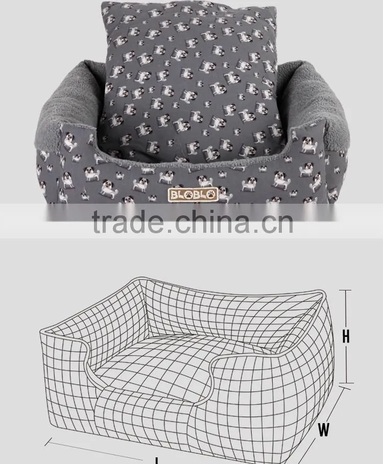 Pure brown color dog bed for sale with soft cloth and high quality