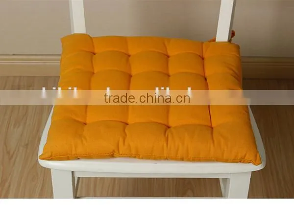 2015 Top New Style Seat pad Lemon Yellow Color 100% cotton chair pad