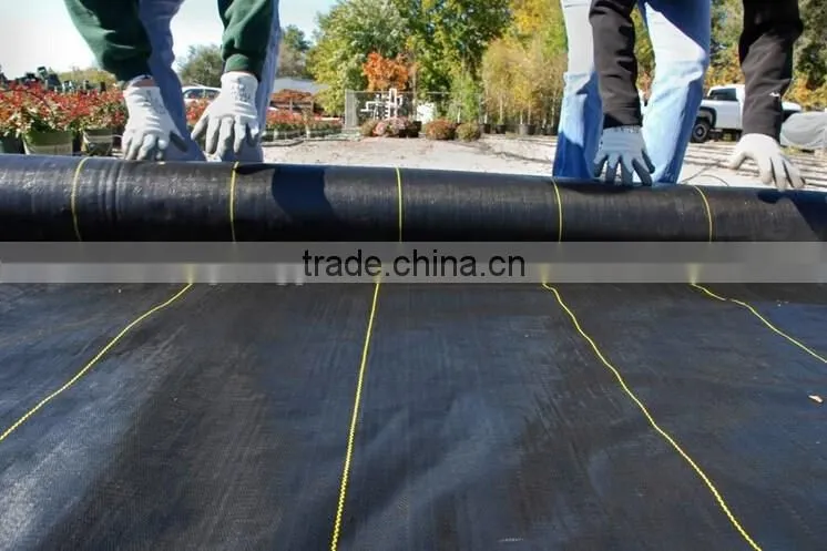 China top leading woven fabric factory 100% virgin material with uv additive for anti grass control fabric tarpaulin weed mat
