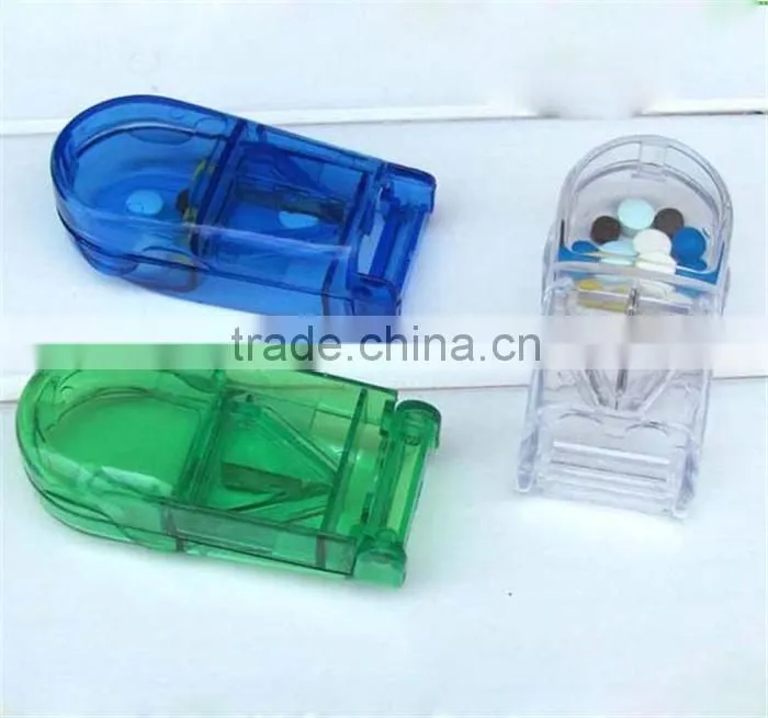 colorful plastic pill cutter and crusher