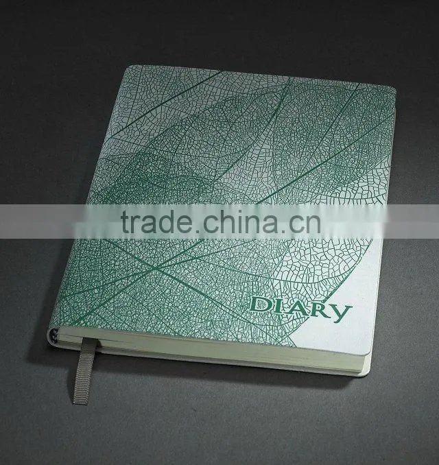 2014 Popular leather loose-leaf metal ring diary