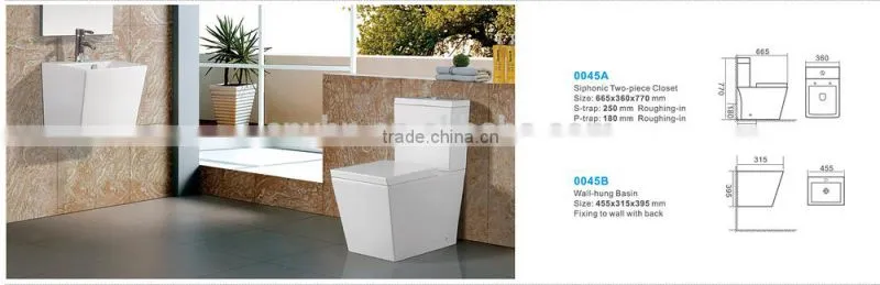 Sanitary ware ceramic bathroom set two piece toilet