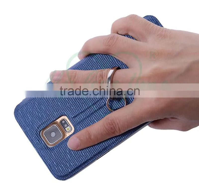 Newest Smart Phone Leather Wallet Case for Samsung Galaxy S5 with Special Ring