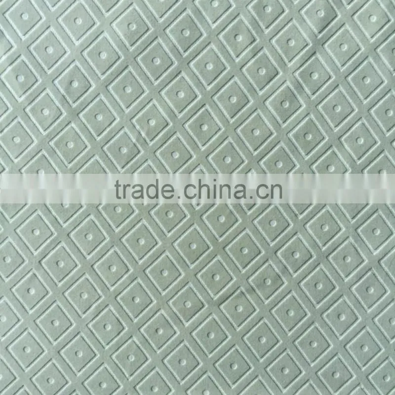 New style 3D embossed flock fabric for upholstery, cushion, bag