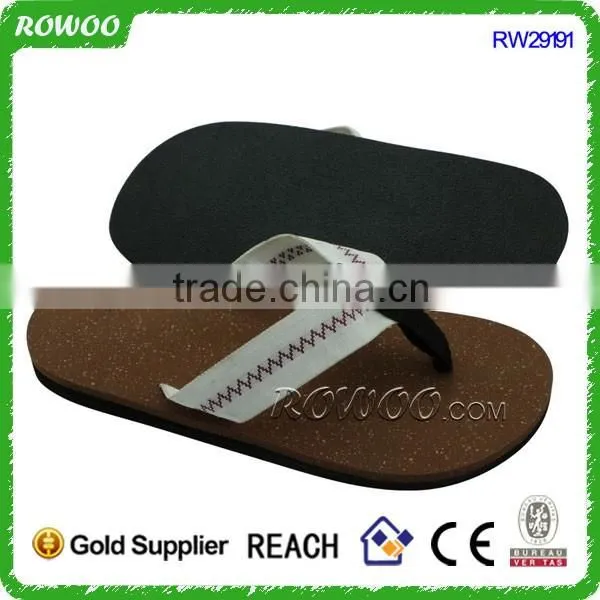 Hot Selling Eco-friendly Factory Price Wood Sole Flip Flops Cork Slippers Men