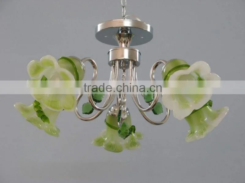 Green Retro Vintage Home Decor Flower Chandelier with China Export Factory