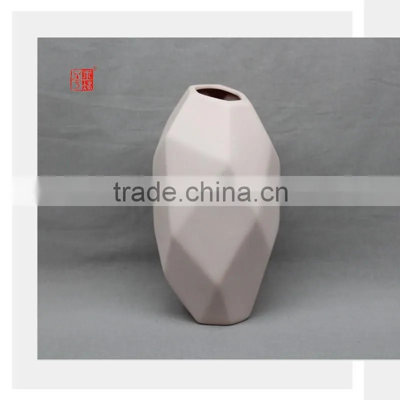 Color Clay Porcelain Geometric Shape Decoration Mini Flower Vase
