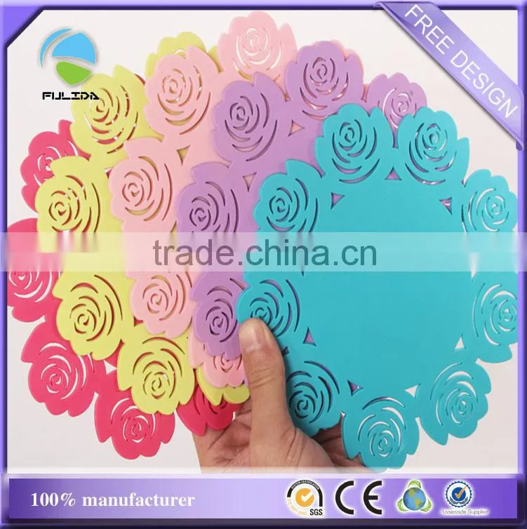 buy creative fashion flowers Four petals rubber heat resisting mug mat