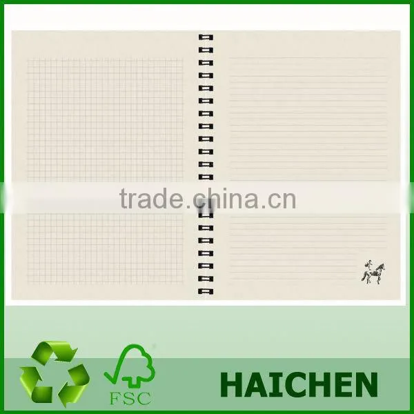 paper board printing cover spiral notebook