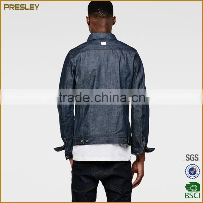 2016 new arrival bulk plain cotton washing fashion men denim jacket