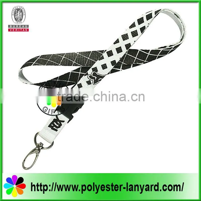 Customized fine woven lanyard