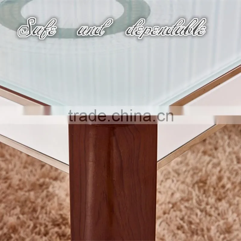 European modern minimalist tempered glass dining tables and chairs combination