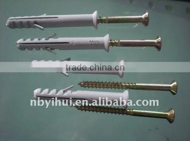 Nylon Hammer Anchor Screw with Double Wings