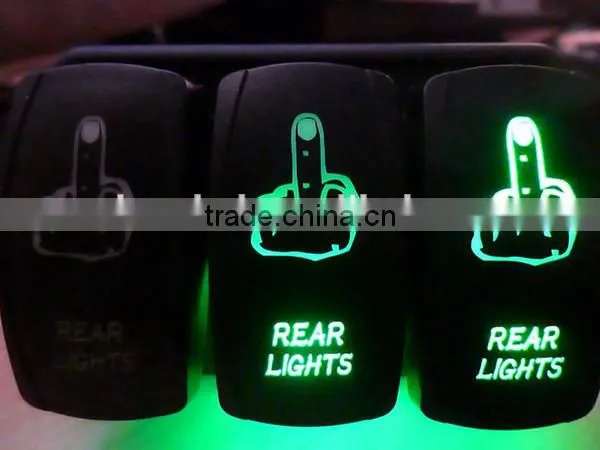 High Quality 5 pin 12v 24v Auto / Marine Led light Rocker switches