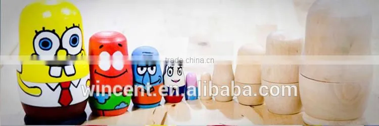 Gift Wood DIY Drawing Russian Matryoshka Doll
