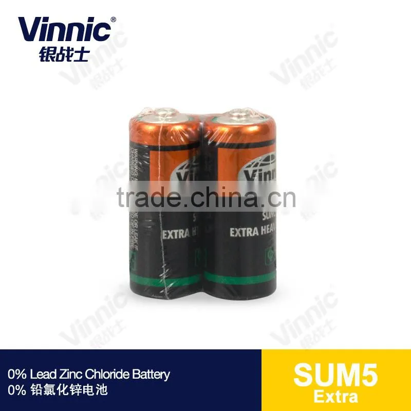 0% Lead Zinc Chloride Dry Battery R1 vinnic