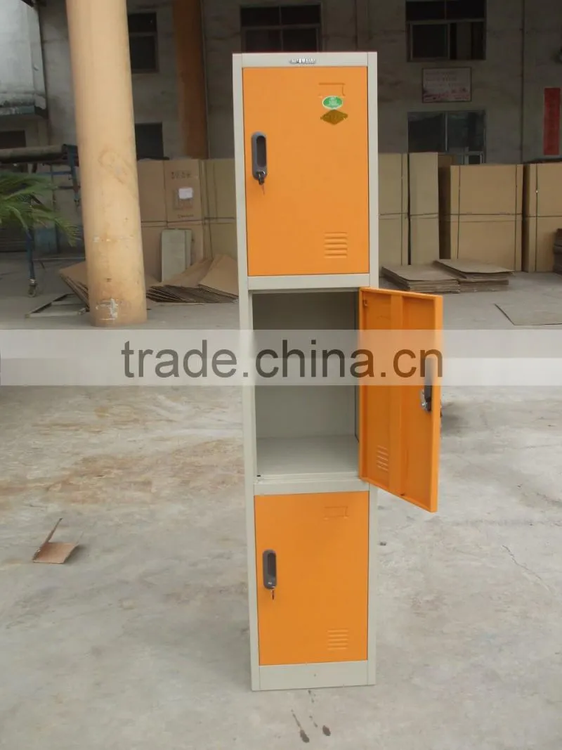 Ningbo3 door steel locker cabinet wardrobe cabinet for clothes